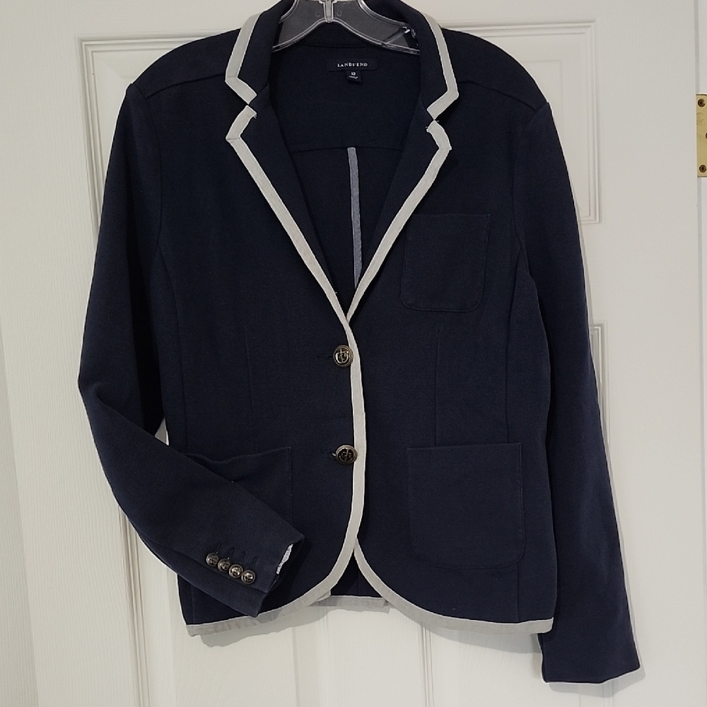 Lands' End Navy Blazer Size 12 Ladies